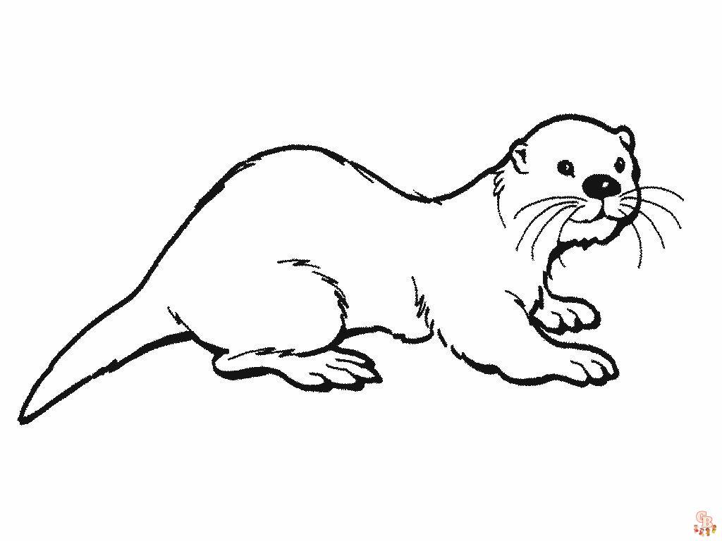 Otter Coloring Pages 3
