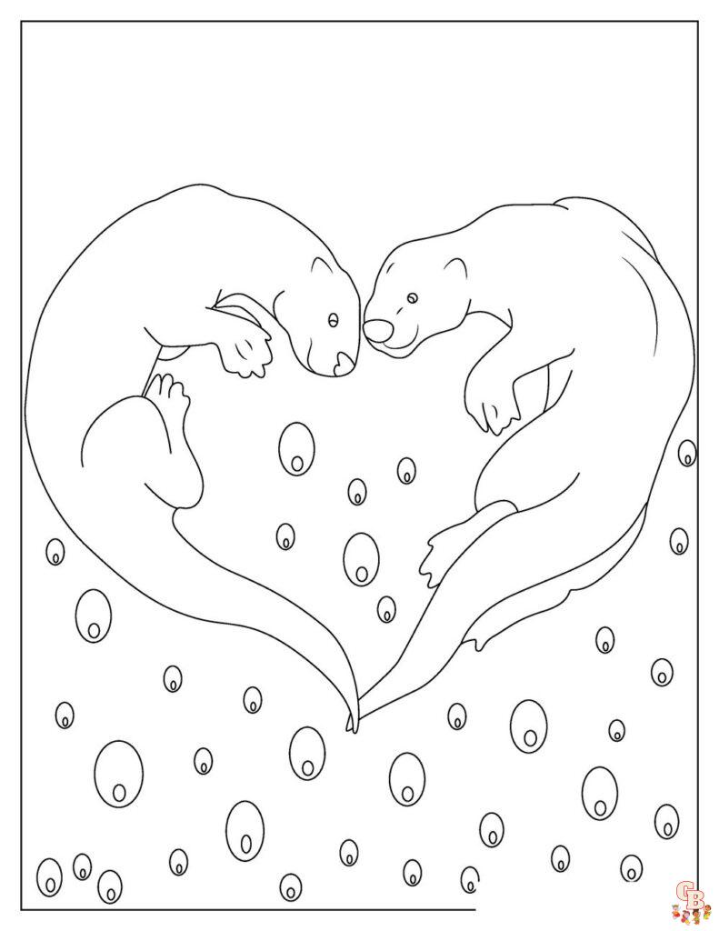 Otter Coloring Pages 9