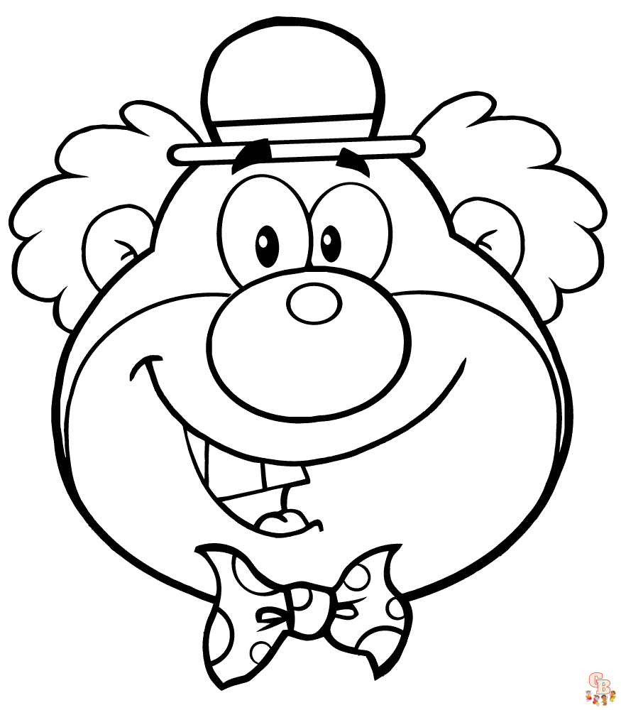 Pagliaccio face coloring pages 1