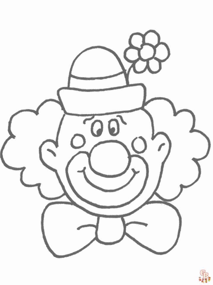 Pagliaccio face coloring pages 4