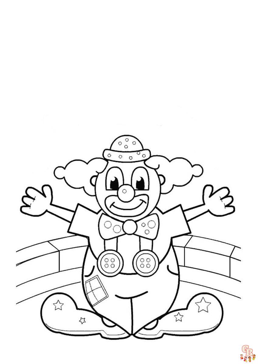 Pagliaccio face coloring pages 5