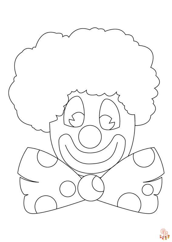 Pagliaccio face coloring pages 7