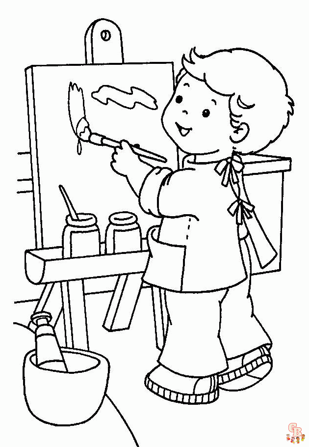 Paint Coloring Pages 1