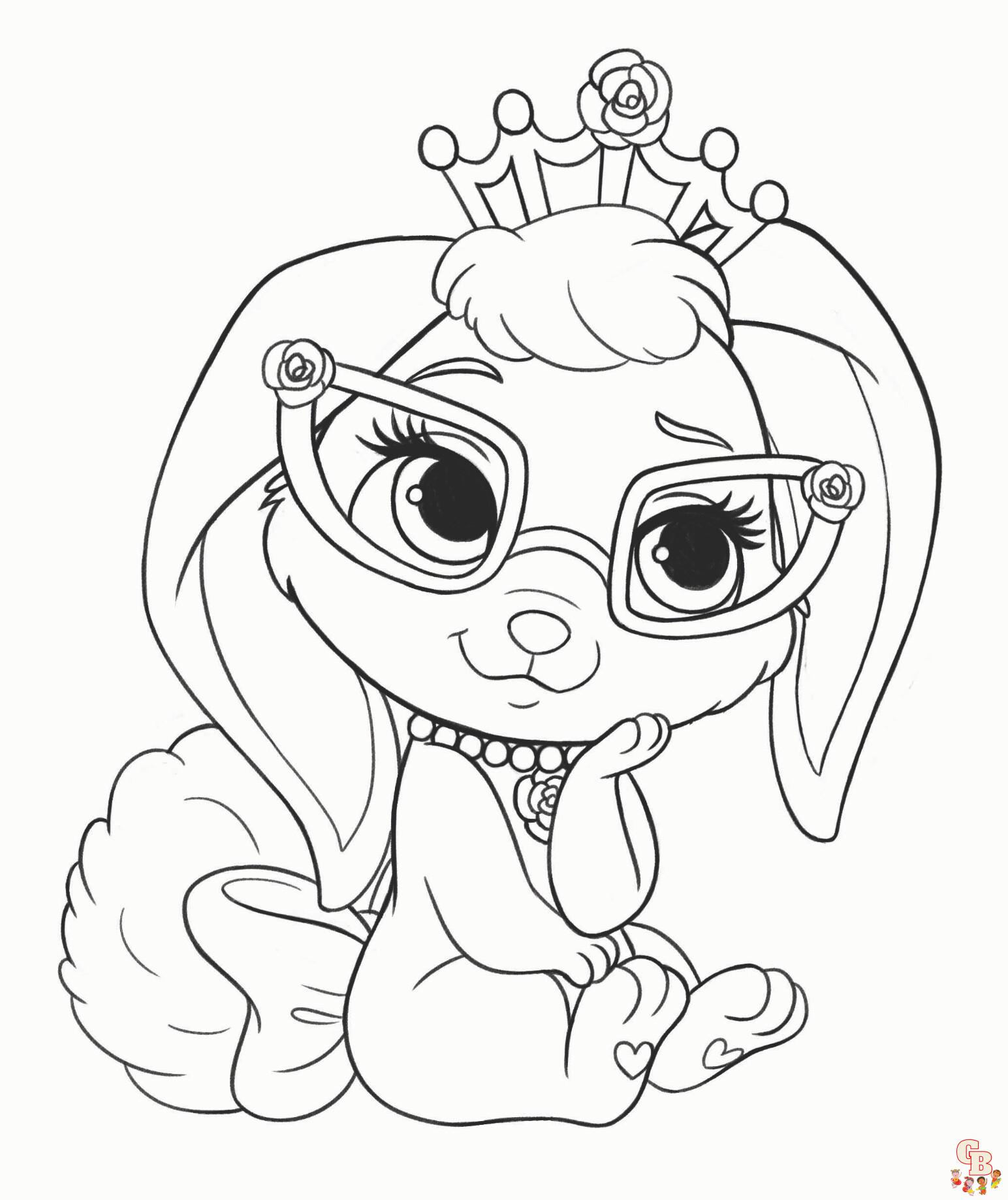 Palace Pets Coloring Pages 1