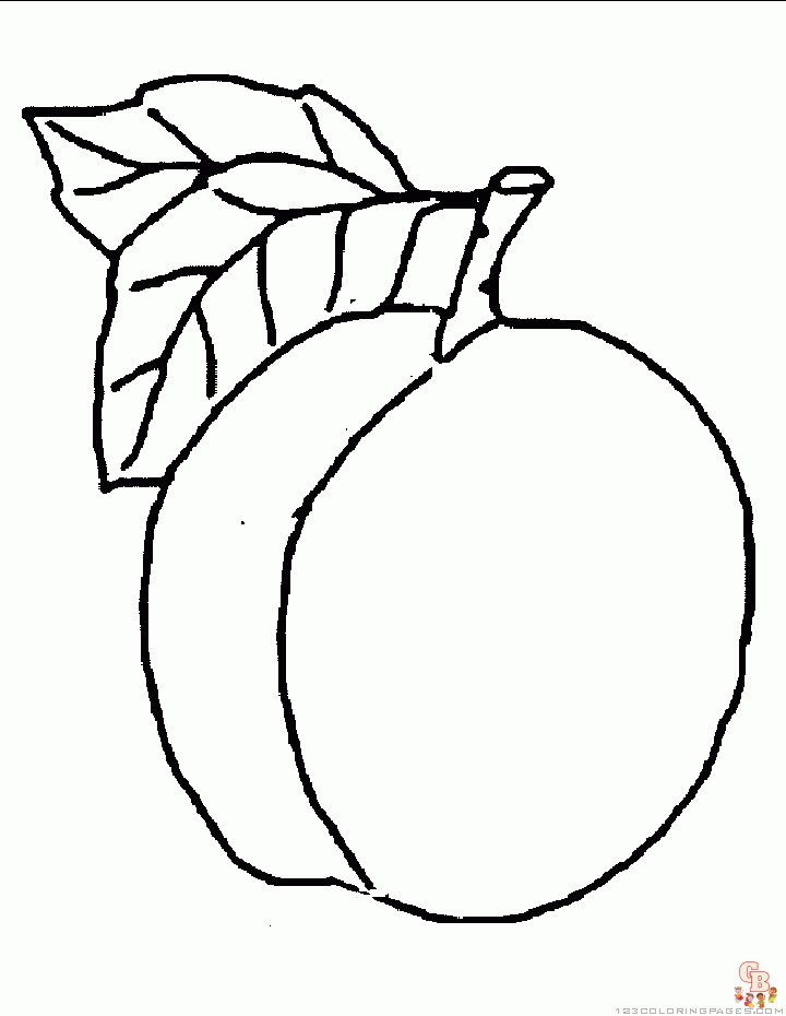 peaches coloring pages
