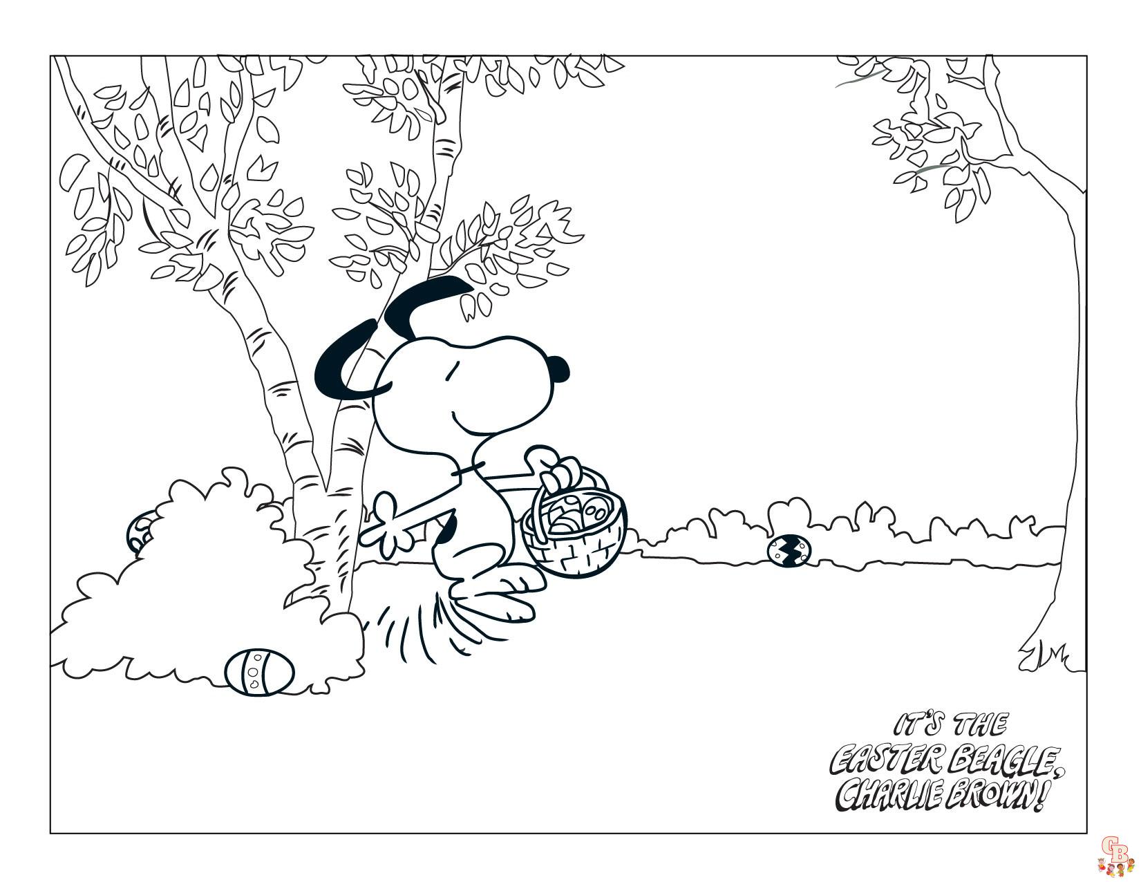 charlie brown coloring page