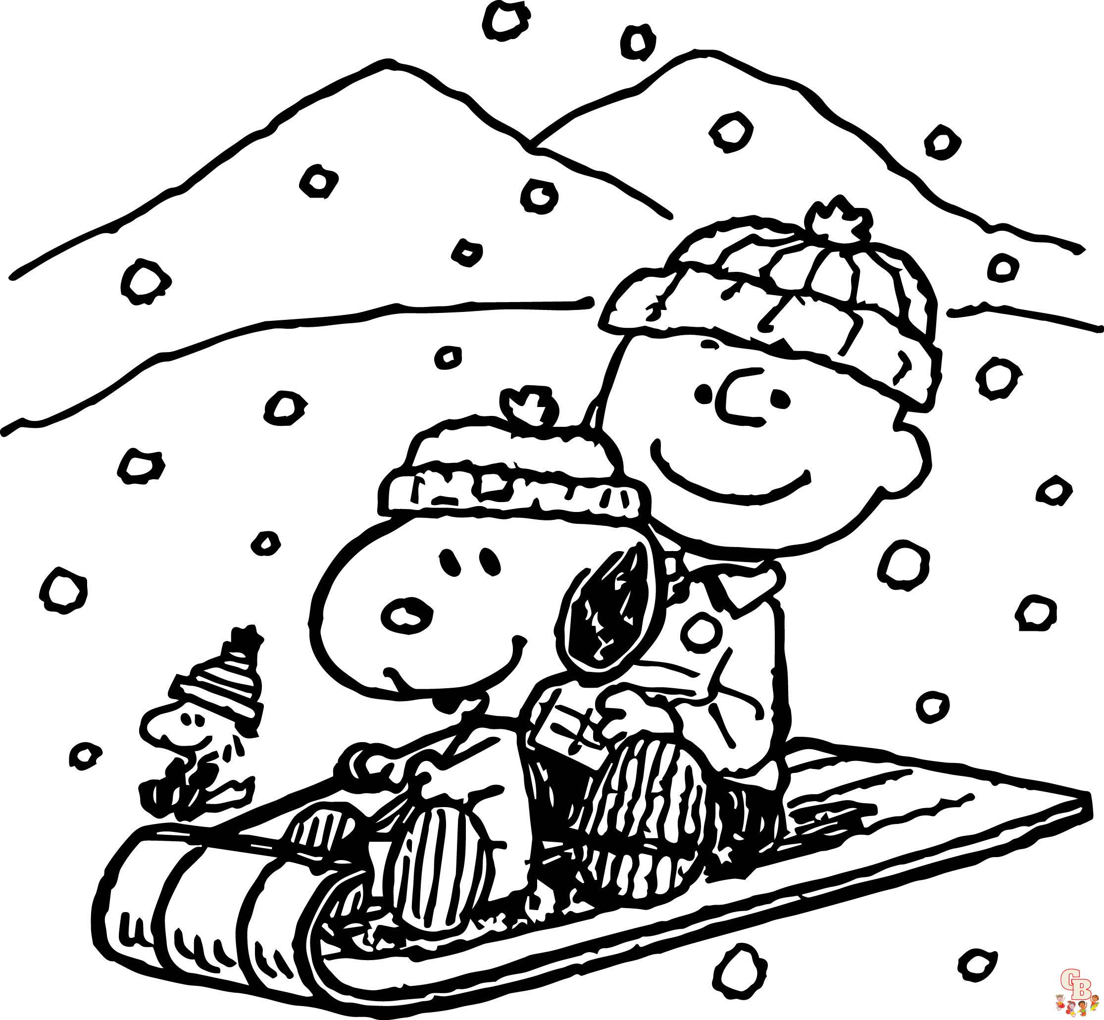 Charlie Brown Charlie Brown And Snoopy Is Sleeping Coloring Page | My ...