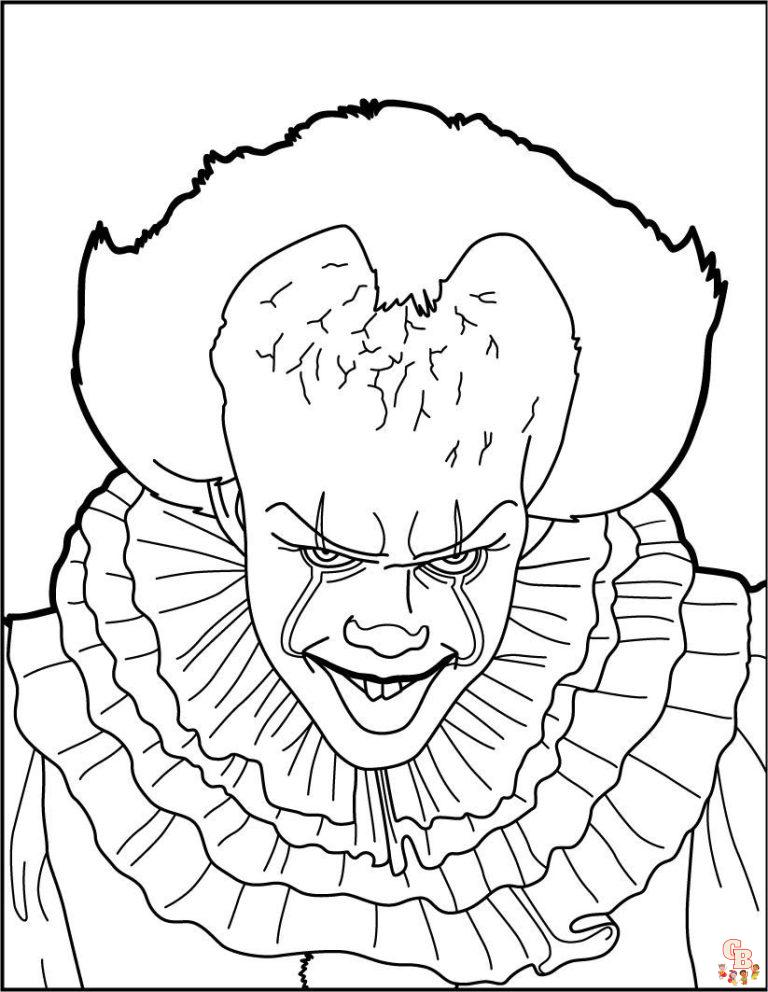 Get Spooky with Free Pennywise Coloring Pages from GBcoloring