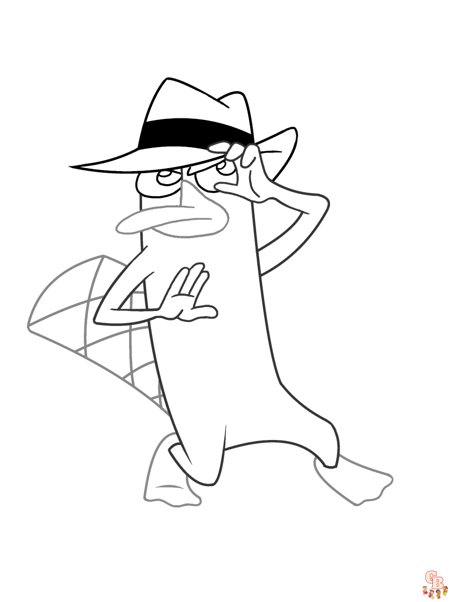 Perry the Platypus Coloring Pages 2