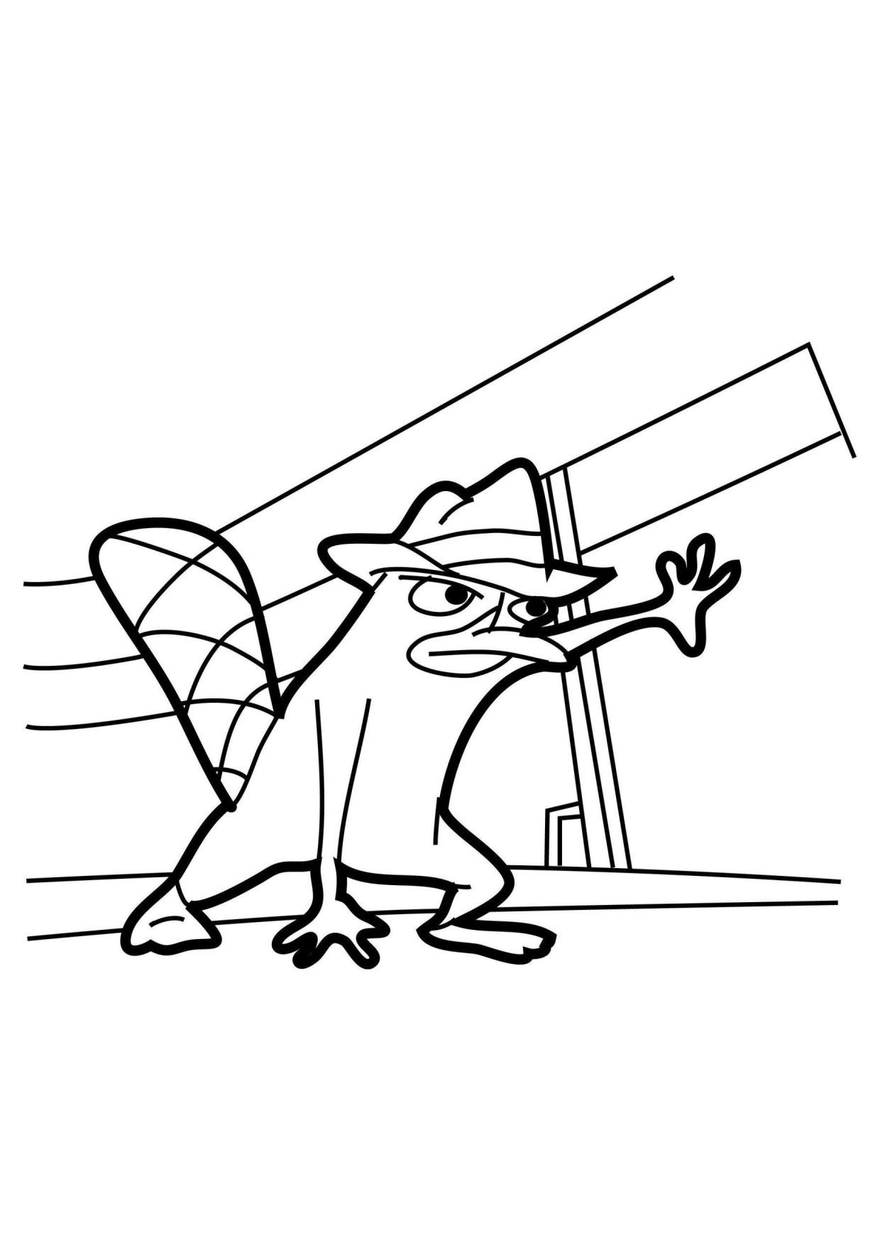 perry the platypus phineas and ferb coloring pages
