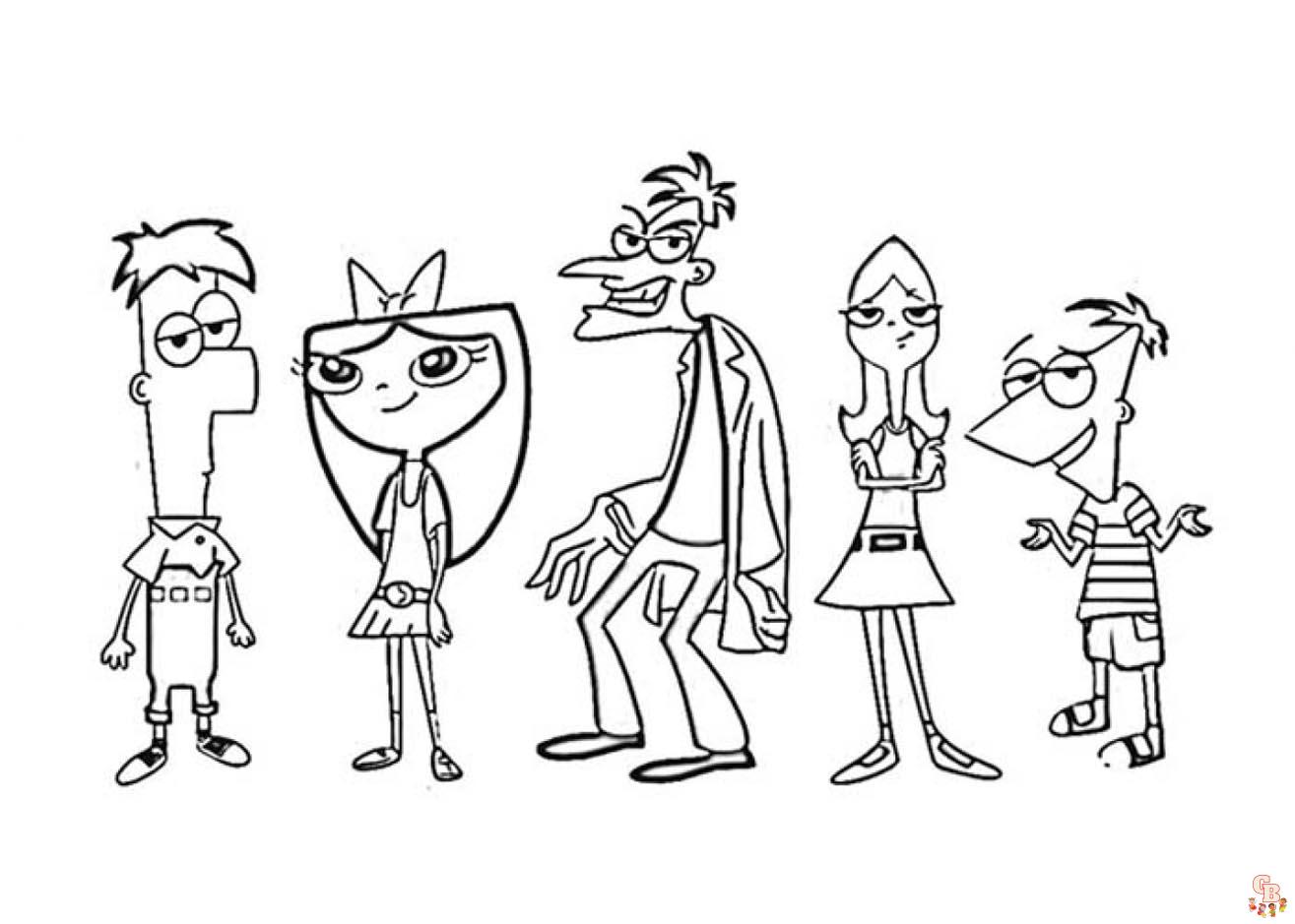 Phineas and Ferb Coloring Pages 4