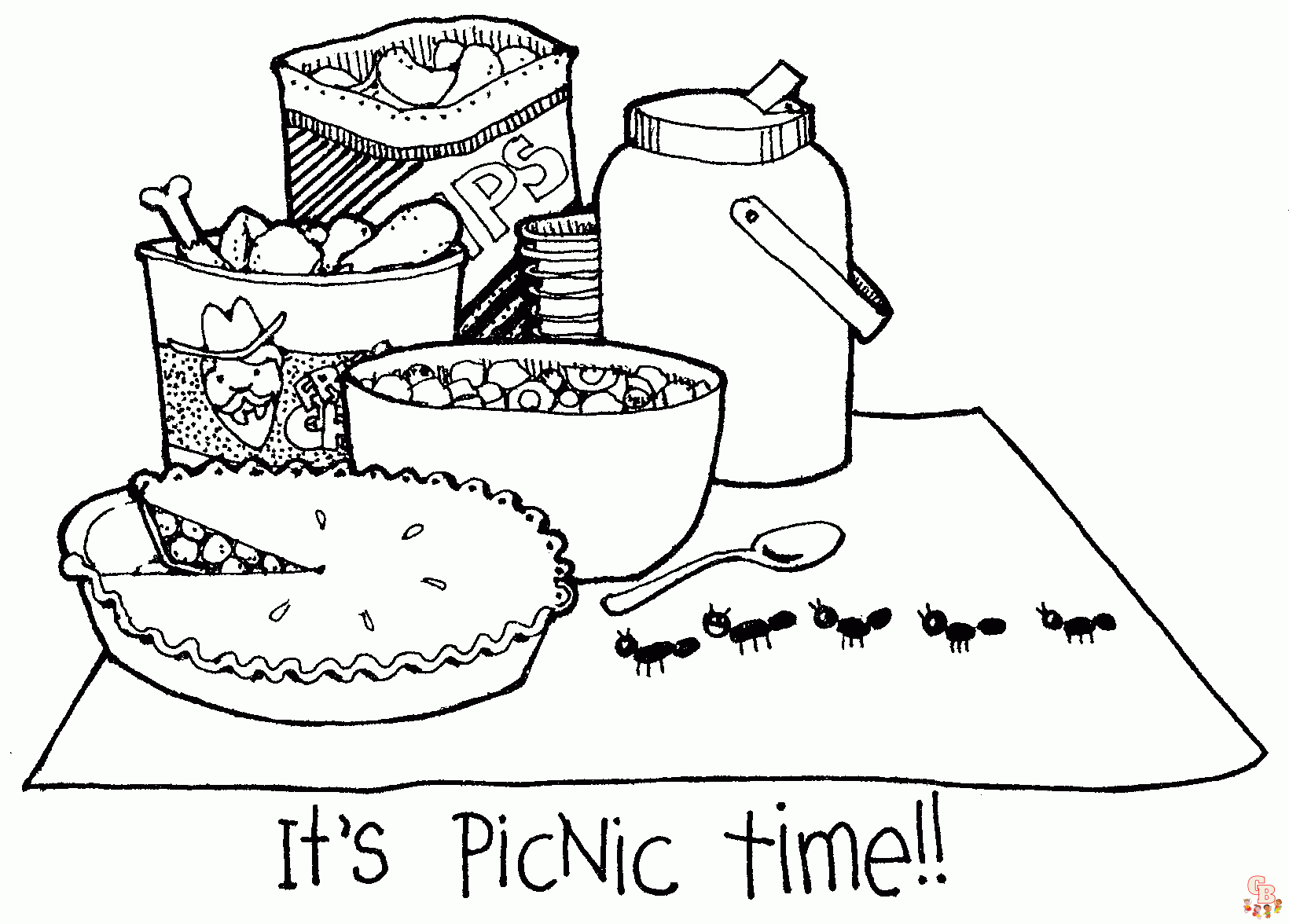 Picnic Coloring Pages07