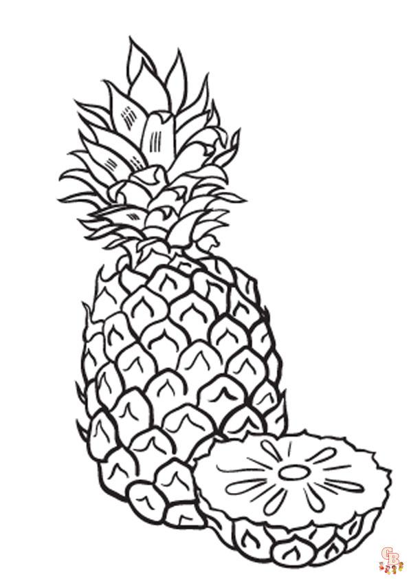 Pineapple Coloring Pages 1