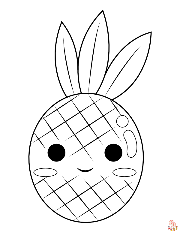 Pineapple Coloring Pages 2