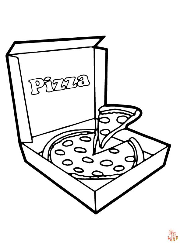 Pizza Coloring Pages 1