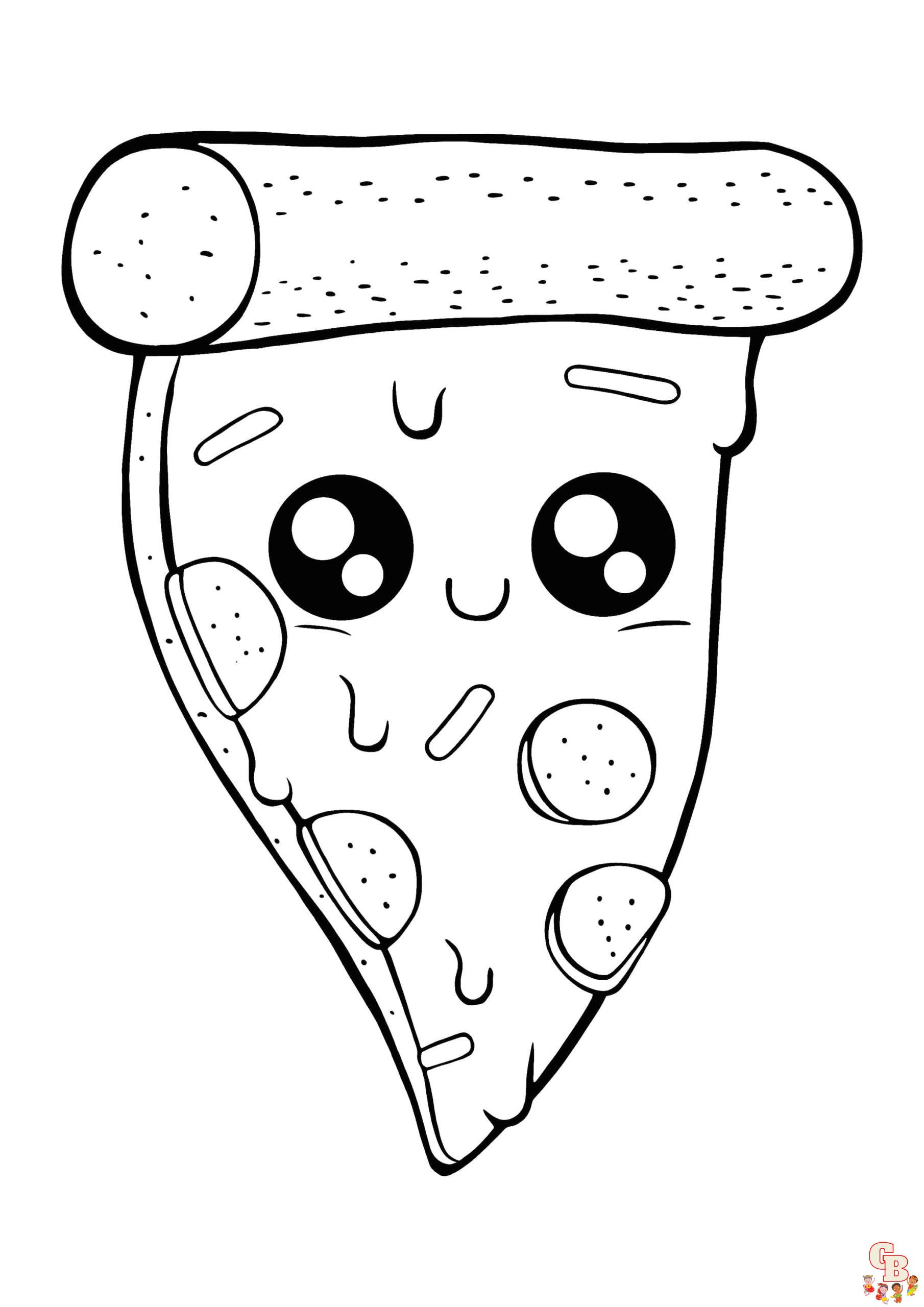 اكتشف صفحات تلوين البيتزا الممتعة والإبداعية | GBcoloring