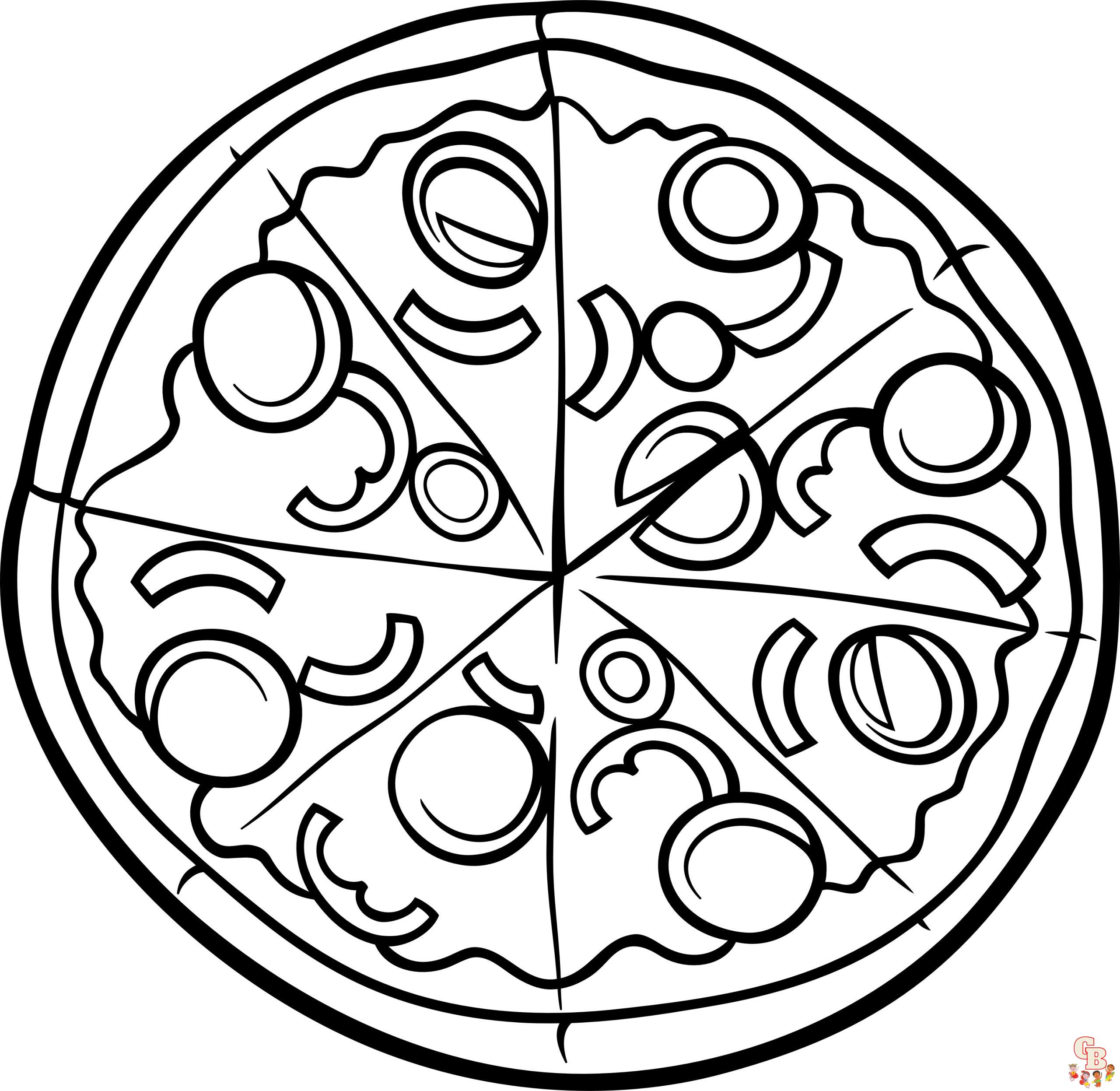Pizza Coloring Pages 7