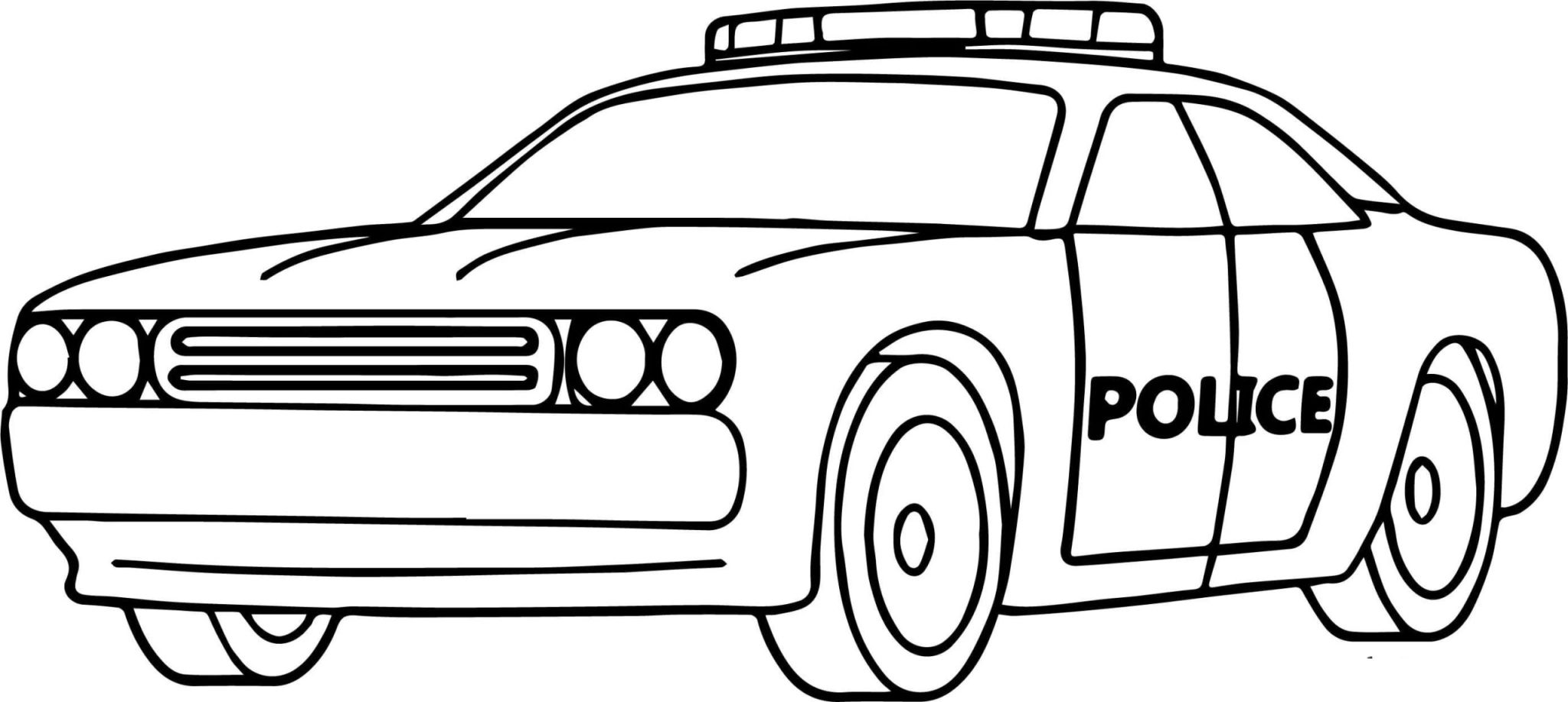 Get Your Kids Excited with Police Car Coloring Pages | GBcoloring