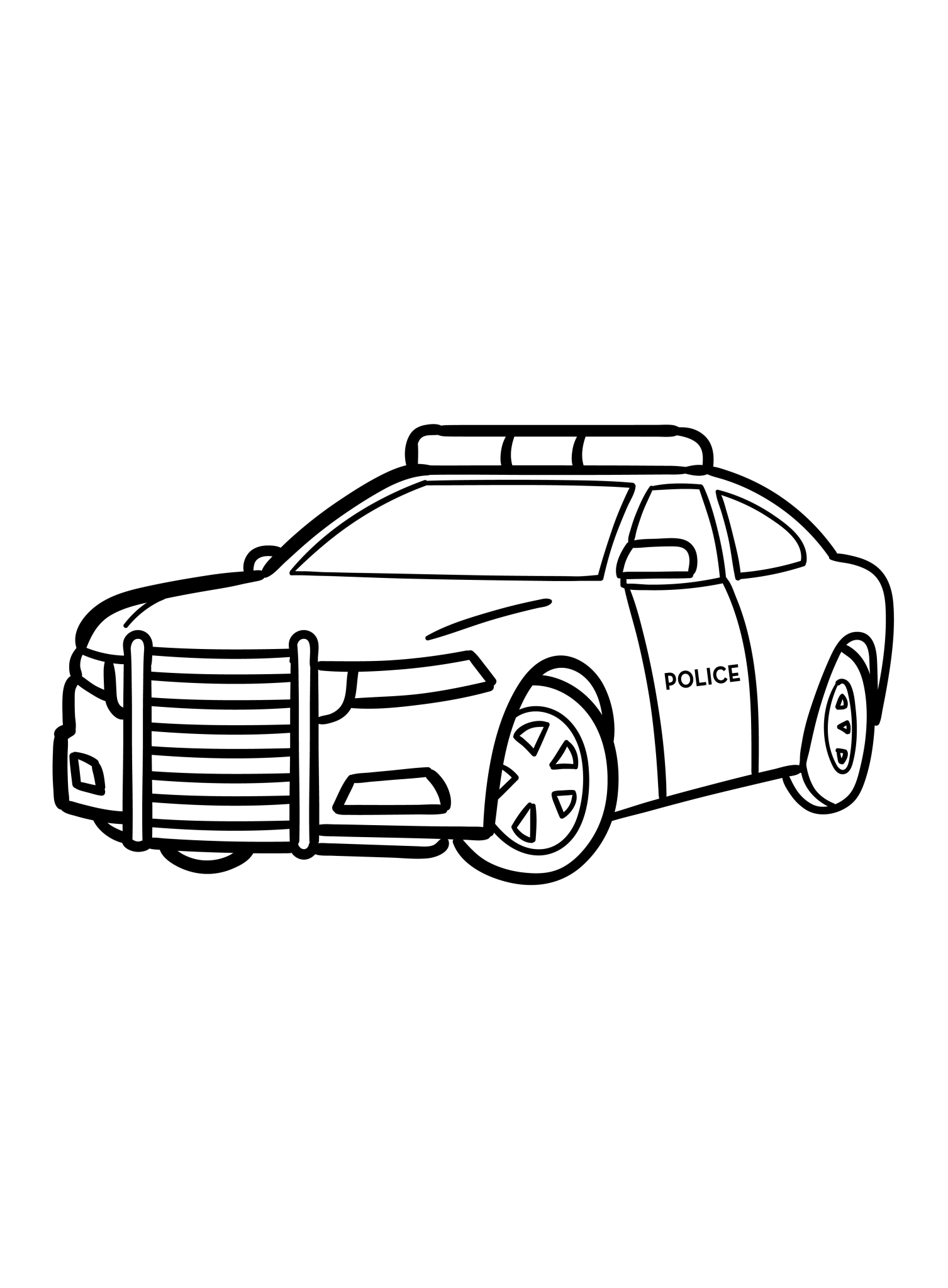 Get Your Kids Excited with Police Car Coloring Pages | GBcoloring