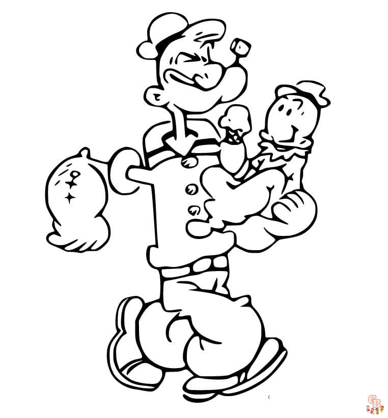 Popeye Coloring Pages 1