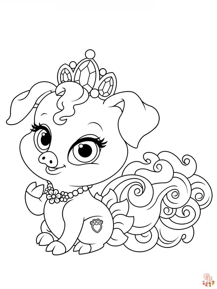 Desenhos para colorir Cachorro Princesa 2