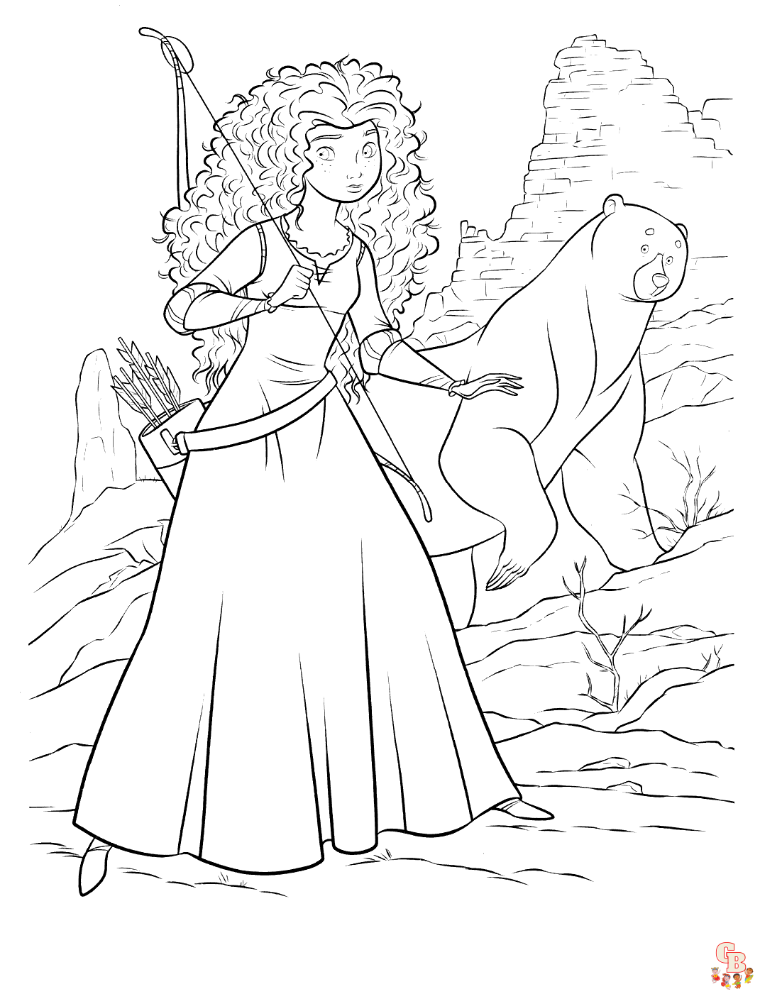 Princess Merida Coloring Pages 2