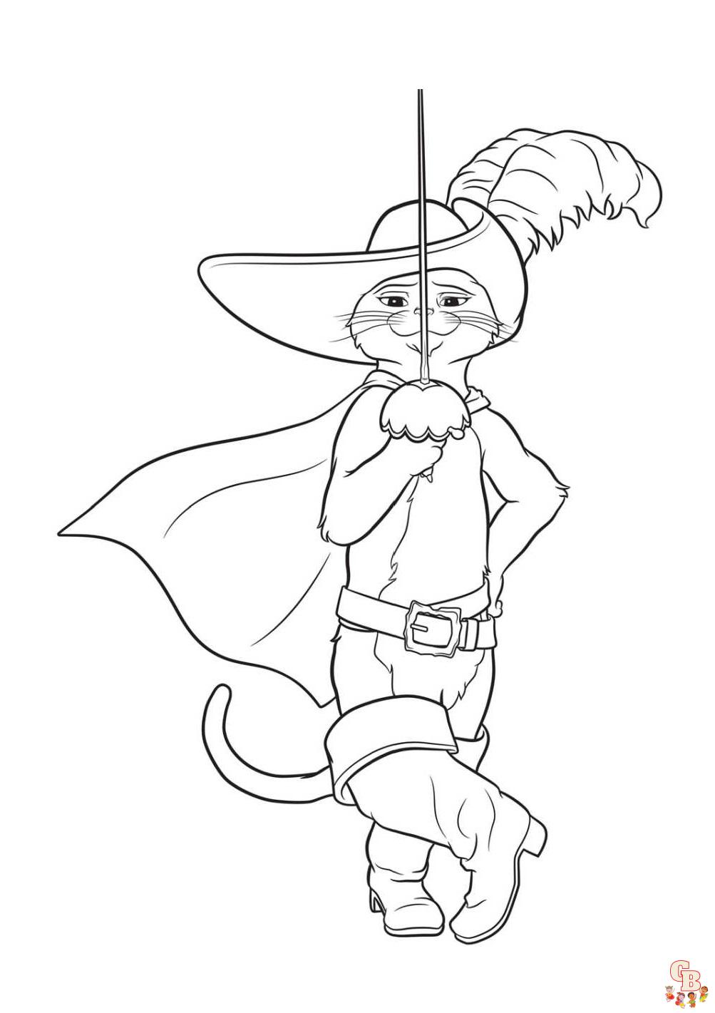 Puss in Boots Coloring Pages 1