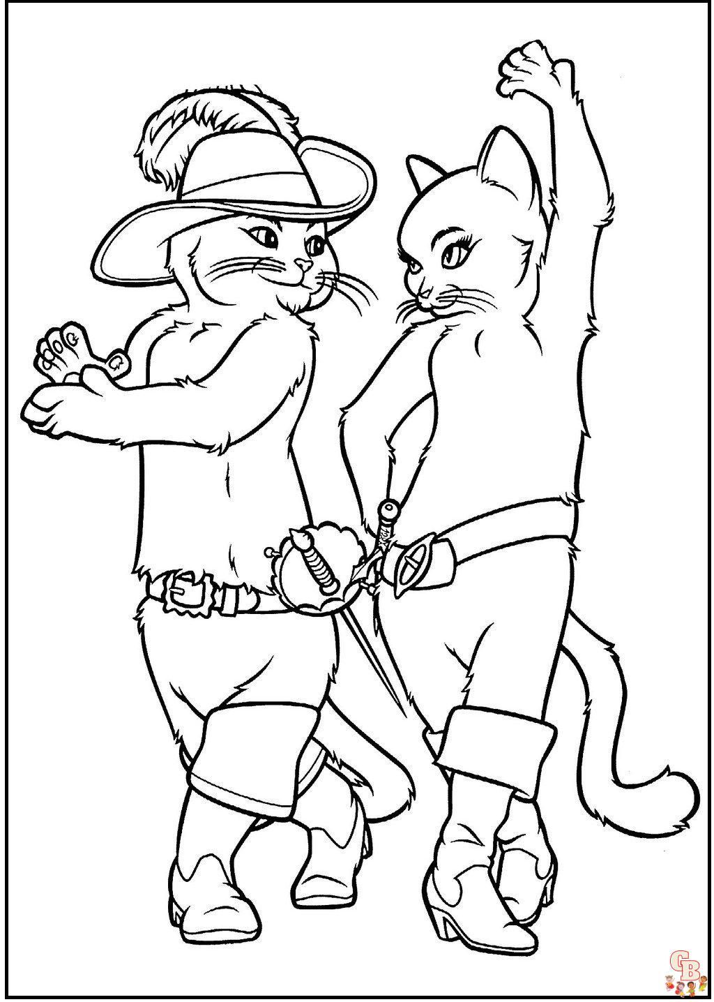 Puss in Boots Coloring Pages 2
