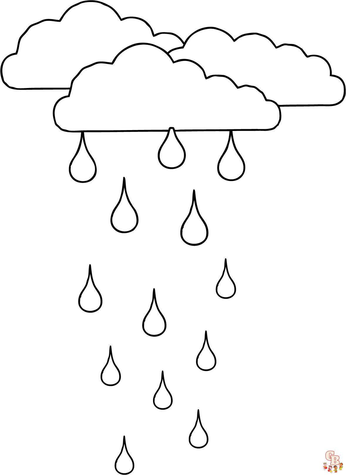 Rain Coloring Pages 2 1