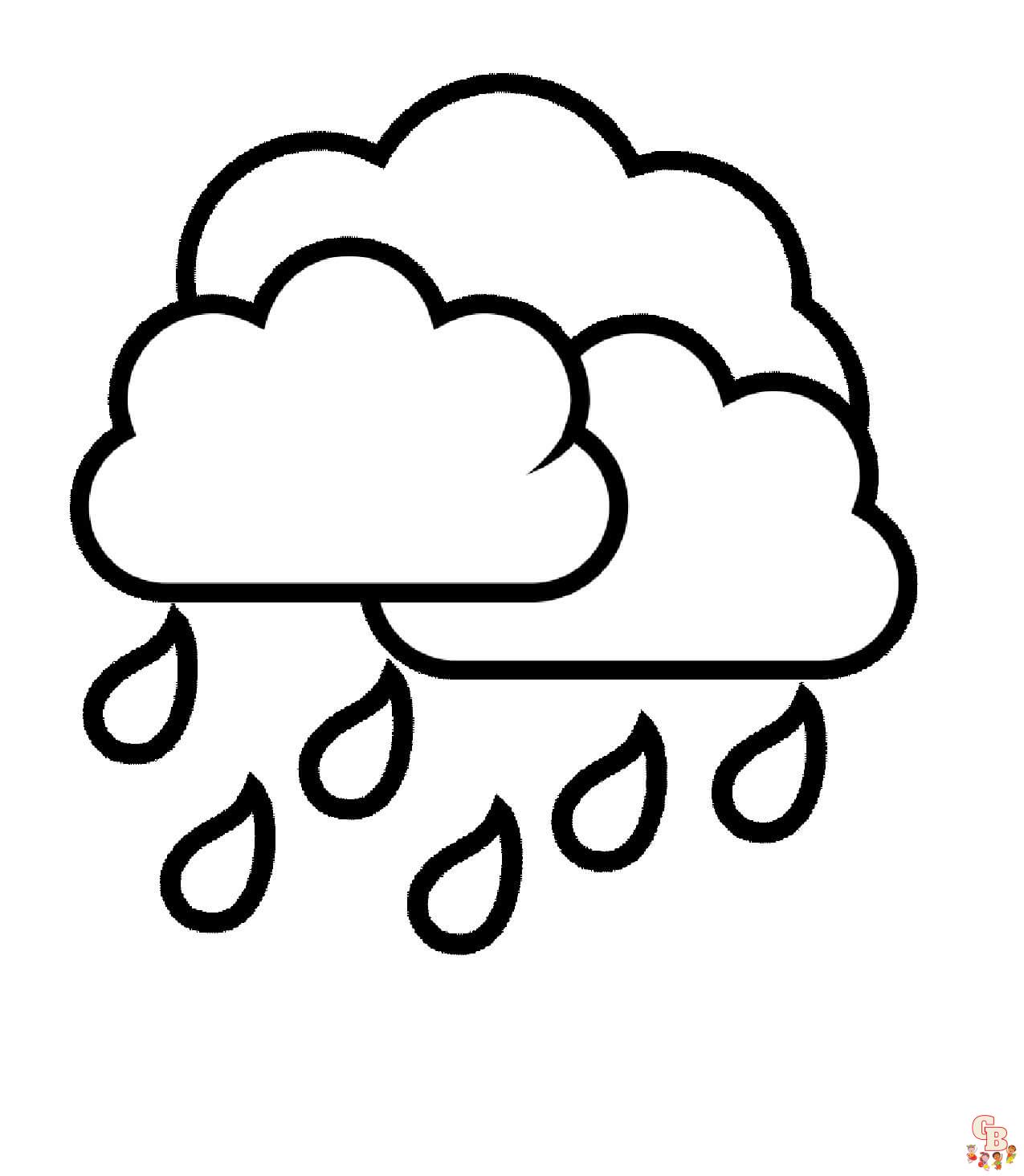 Rain Coloring Pages 3 1