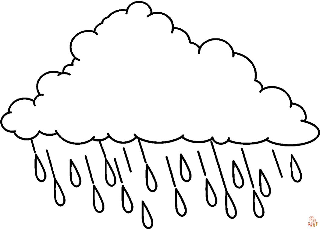 Rain Coloring Pages 4 1