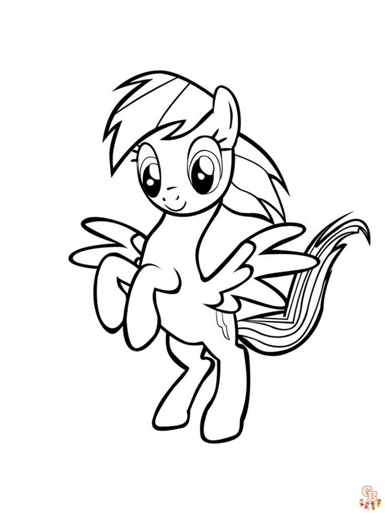Rainbow Dash Coloring Pages 17