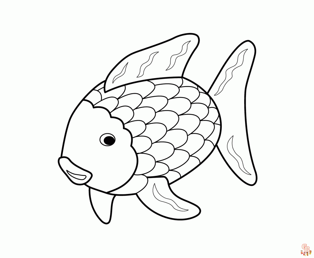 Rainbow Fish Coloring Pages 1