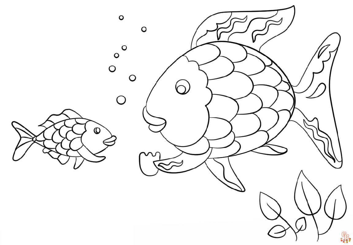 Rainbow Fish Coloring Pages 3