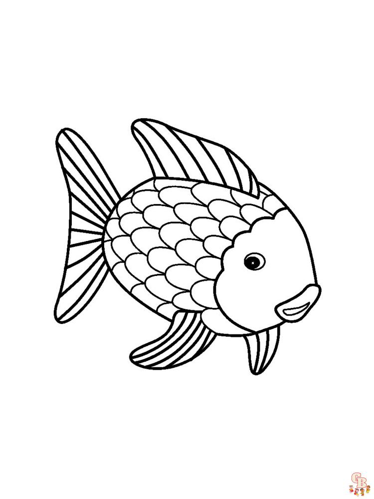 Rainbow Fish Coloring Pages 4