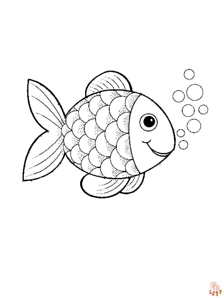 Rainbow Fish Coloring Pages Hojas imprimibles gratis para niños