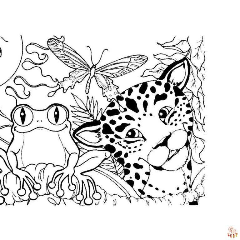 Explore the World of Rainforest Coloring Pages GBcoloring
