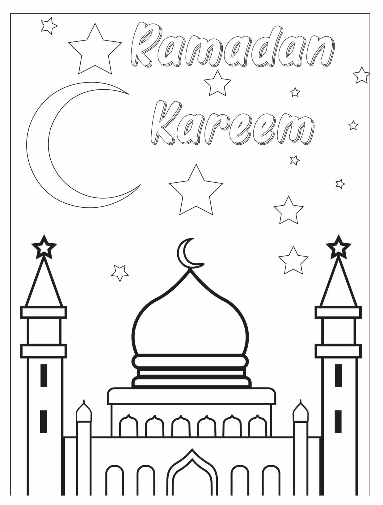 50+ Ramadan Coloring Pages - Printable Free Sheets for Kids