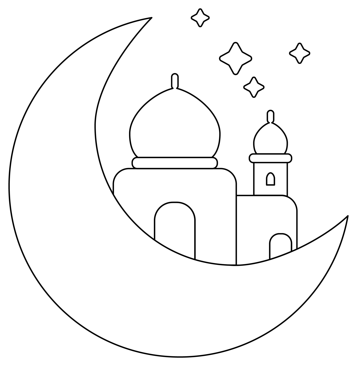 Раскраска рамадан для детей