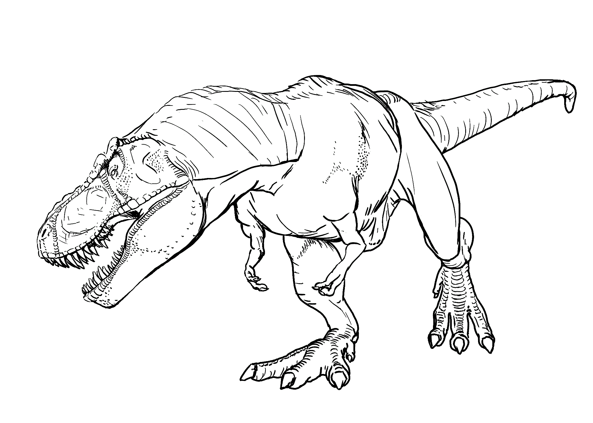 Realistic Dinosaurs Coloring Pages