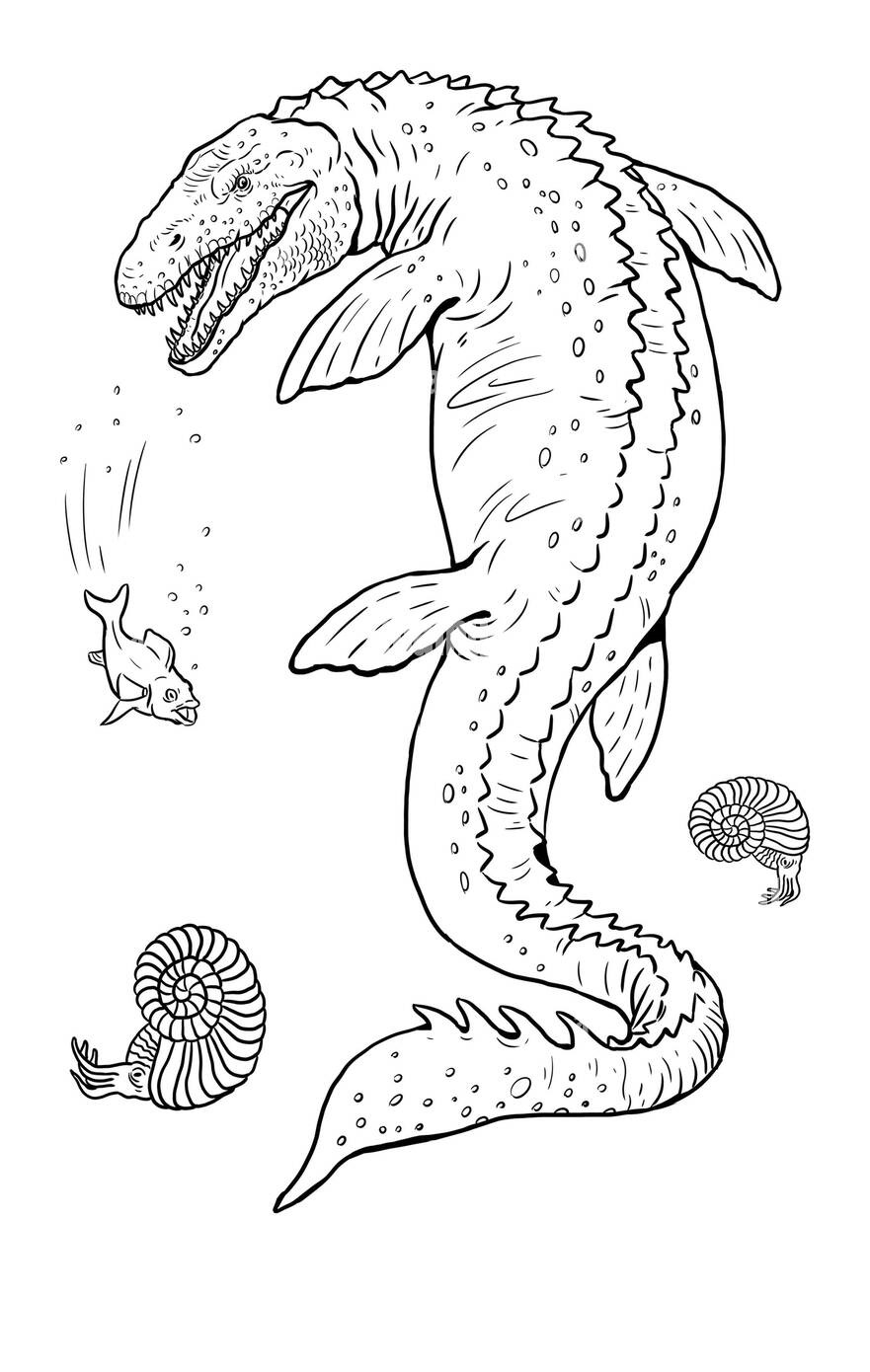 Realistic Dinosaur Coloring Pages - Printable and Easy for Kids