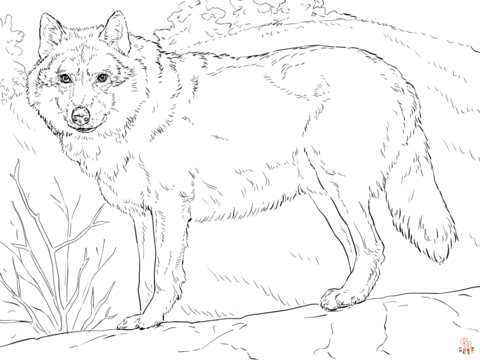 free arctic wolf coloring pages