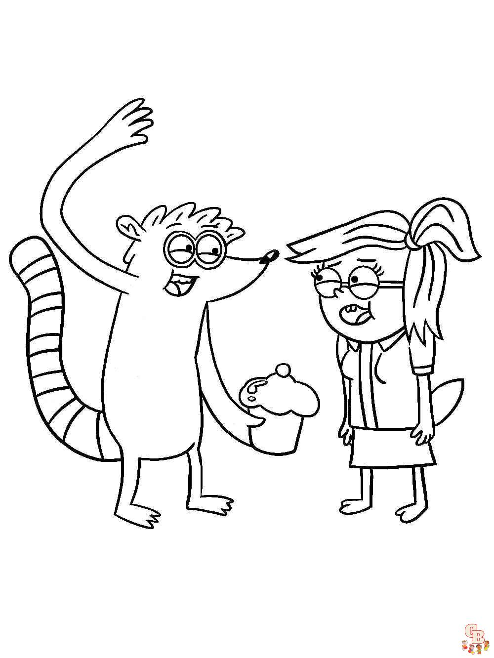 mordecai and rigby coloring pages