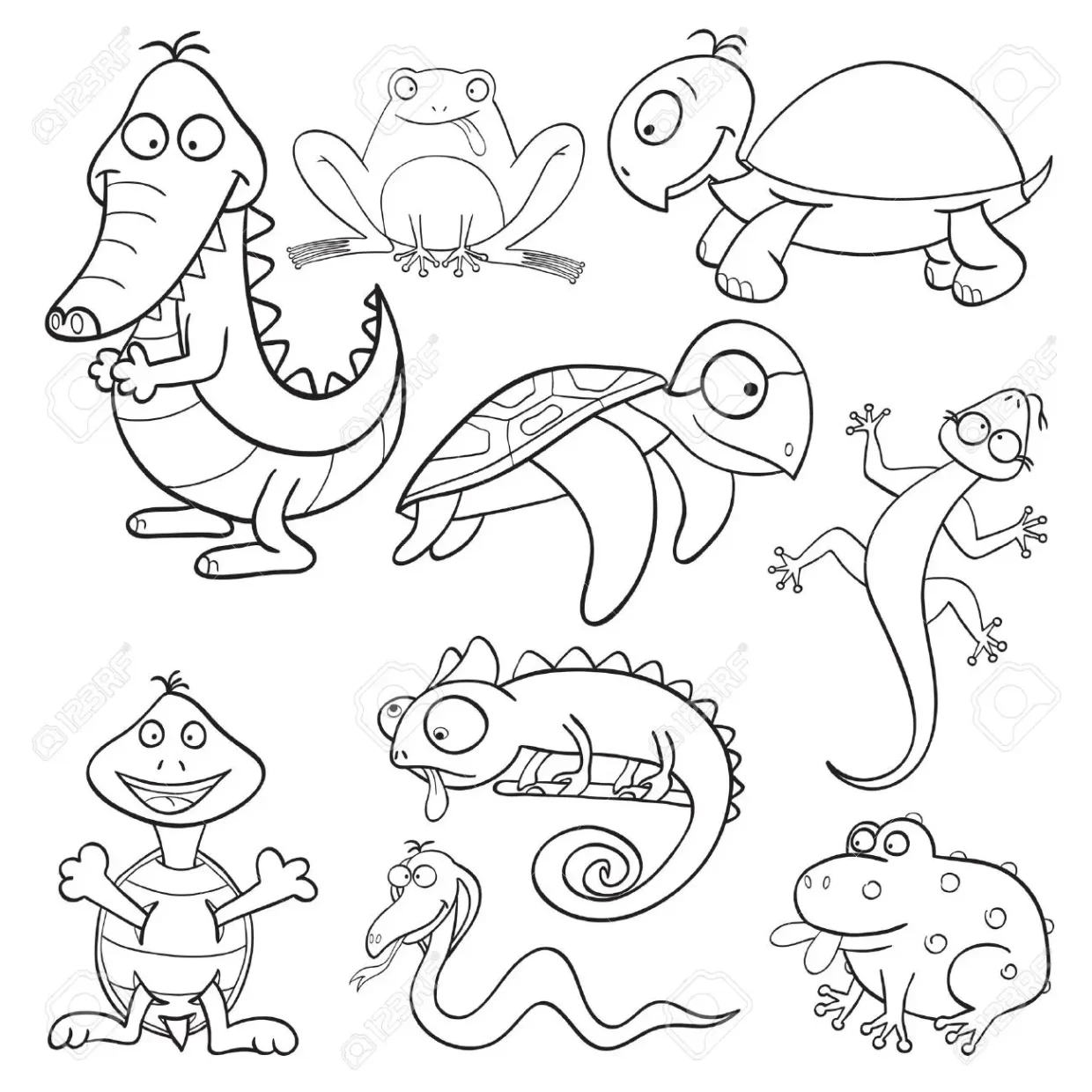 Reptile Coloring Pages 1