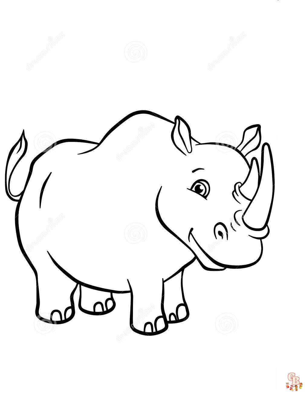 Rhino Coloring Pages 1