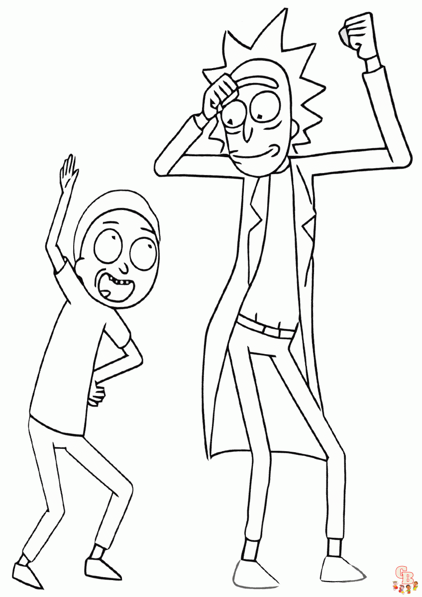 Dibujos para colorear de Rick y Morty 1