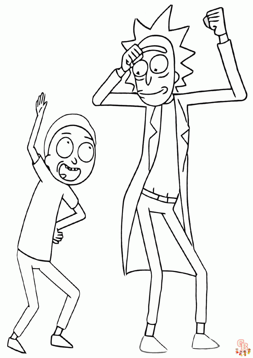 Pobarvajte Svoje Najljub e Like S Pobarvankami Rick And Morty GBcoloring