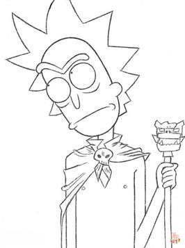 Dibujos para colorear de Rick y Morty 2