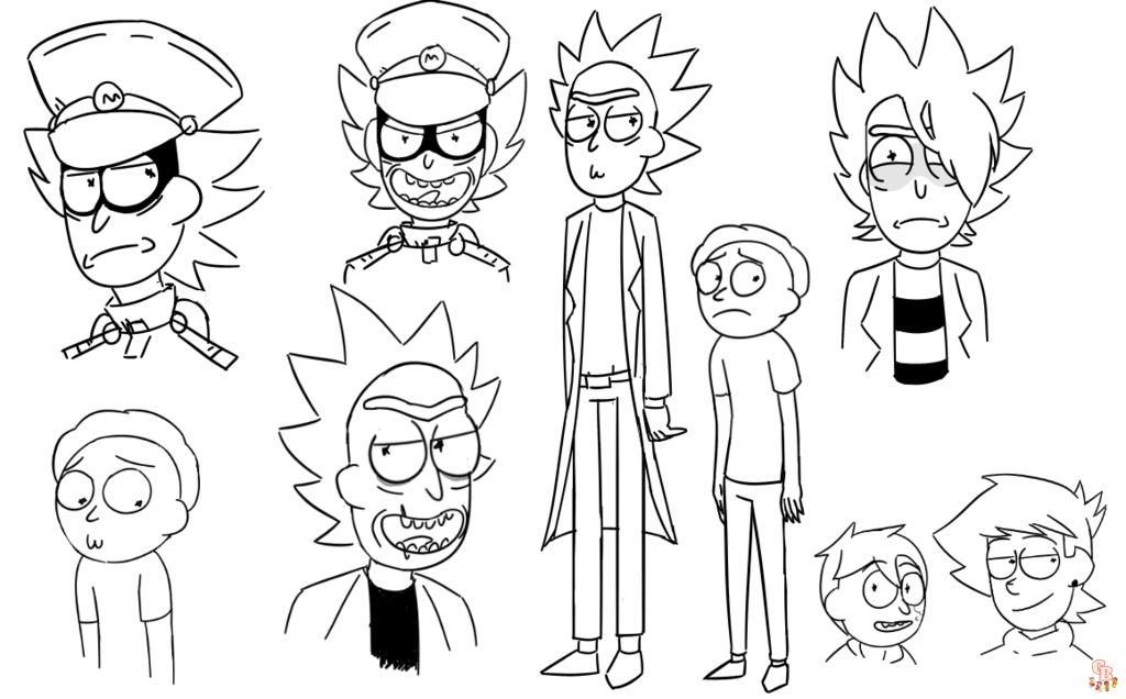 Dibujos para colorear de Rick y Morty 3