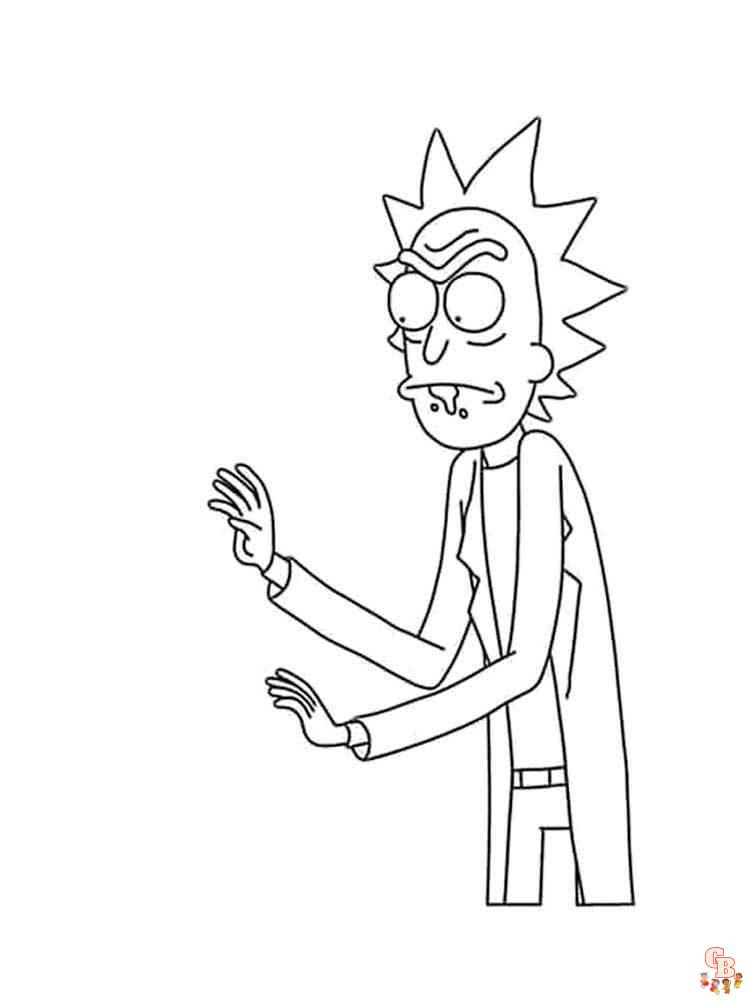 Dibujos para colorear de Rick y Morty 4